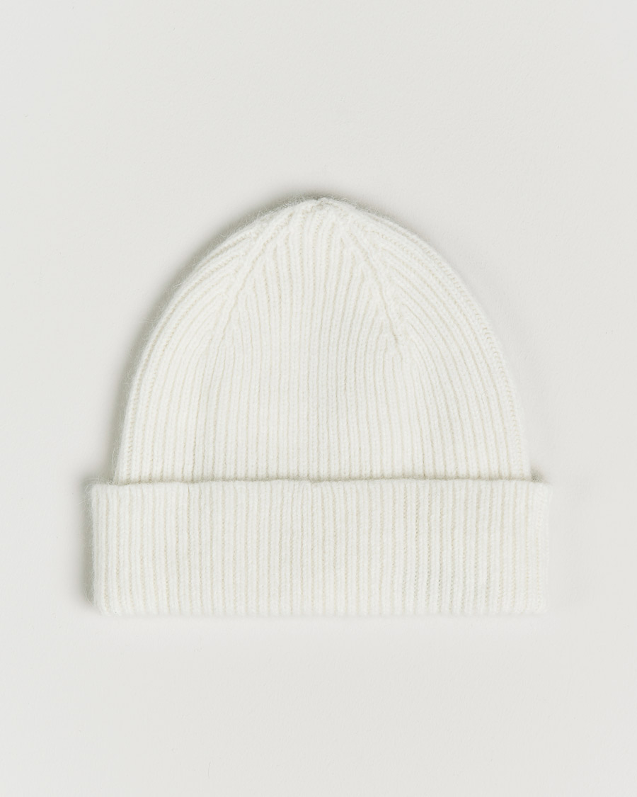 Heren | Mutsen | Le Bonnet | Lambswool/Caregora Beanie Snow