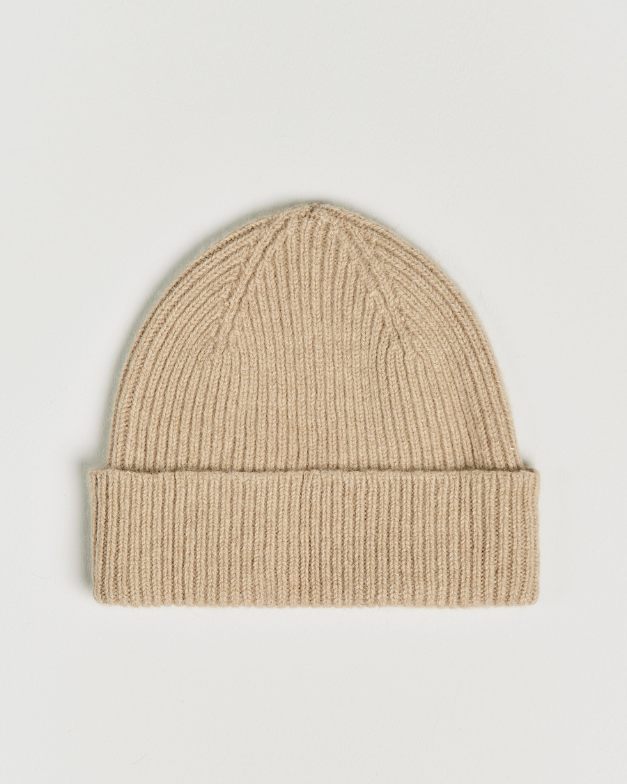 Homme | Bonnets | Le Bonnet | Lambswool/Caregora Beanie Sand