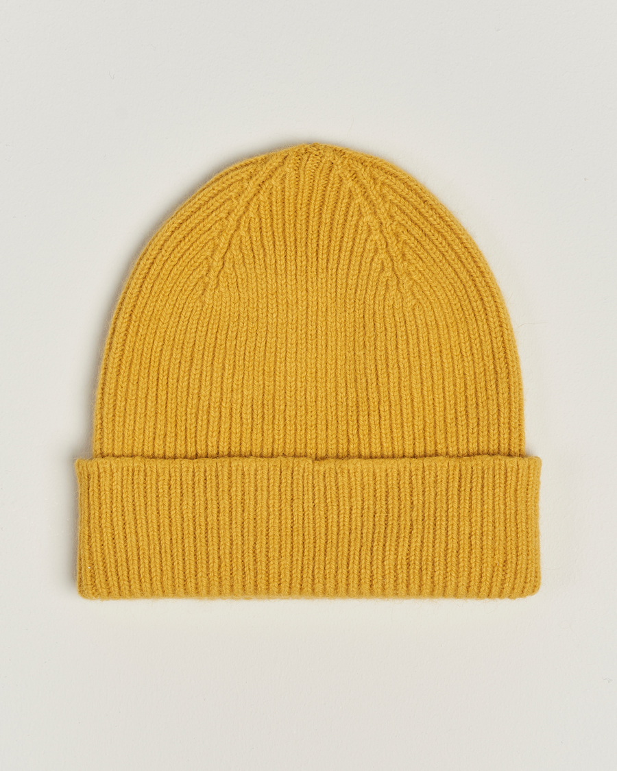 Heren | Mutsen | Le Bonnet | Lambswool/Caregora Beanie Mustard