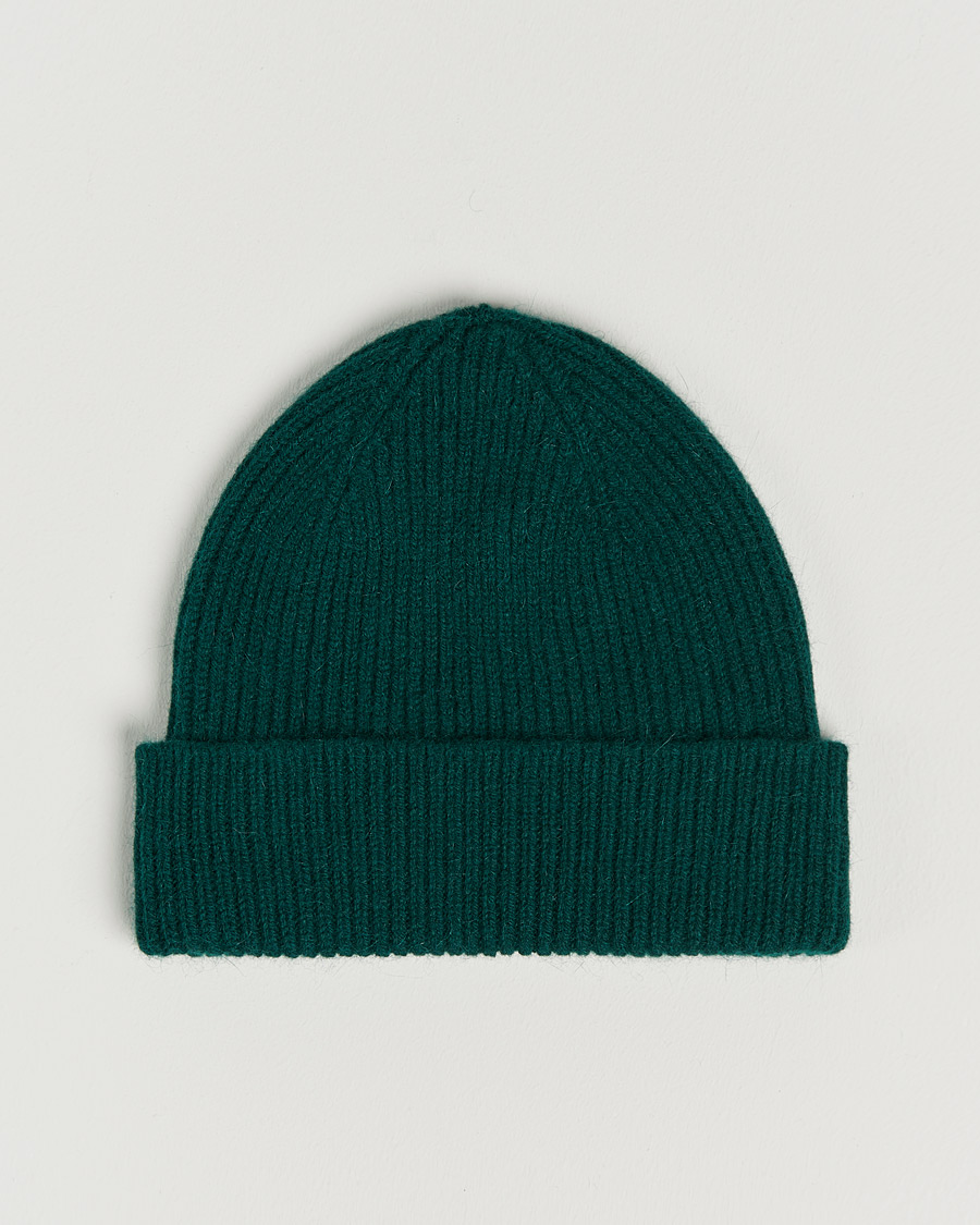 Homme | Bonnets | Le Bonnet | Lambswool/Caregora Beanie Moss