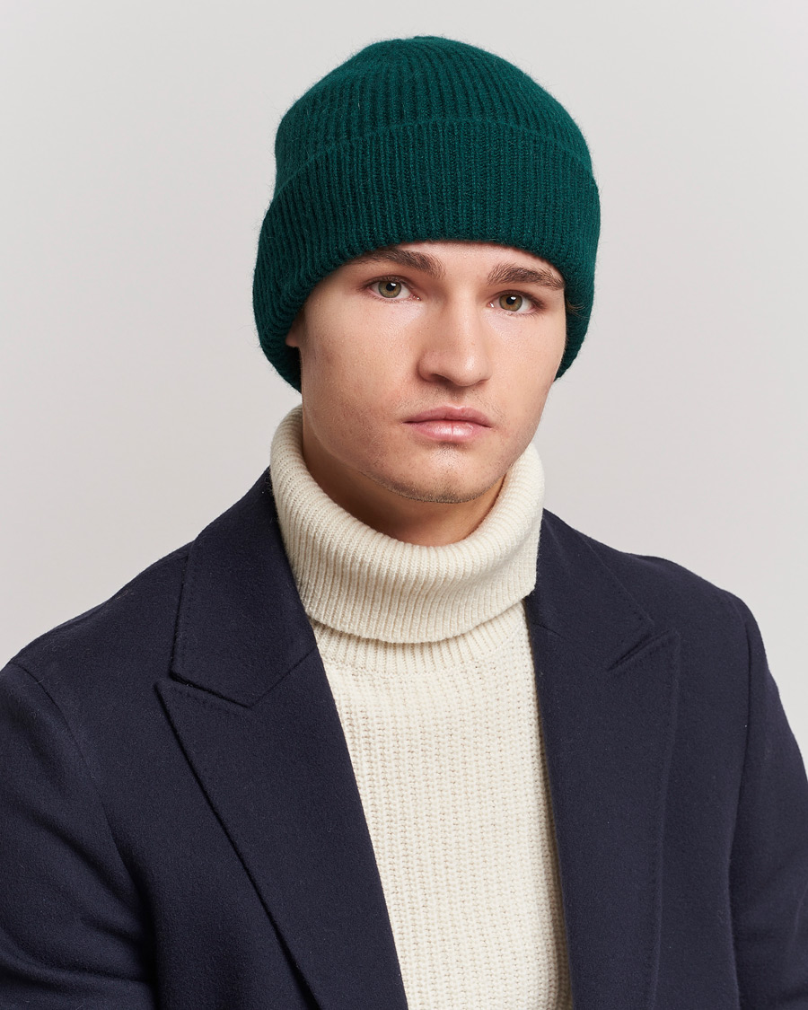 Homme | Bonnets | Le Bonnet | Lambswool/Caregora Beanie Moss
