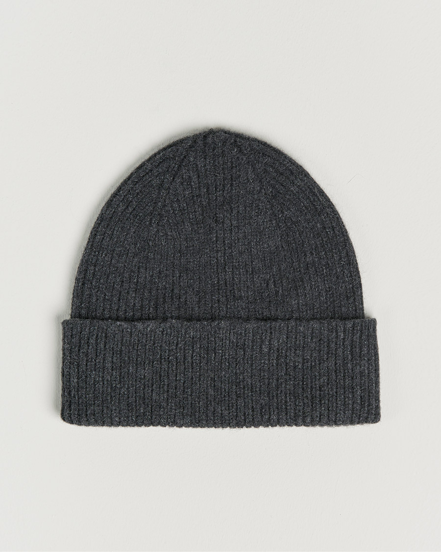 Heren | Mutsen | Le Bonnet | Lambswool/Caregora Beanie Graphite