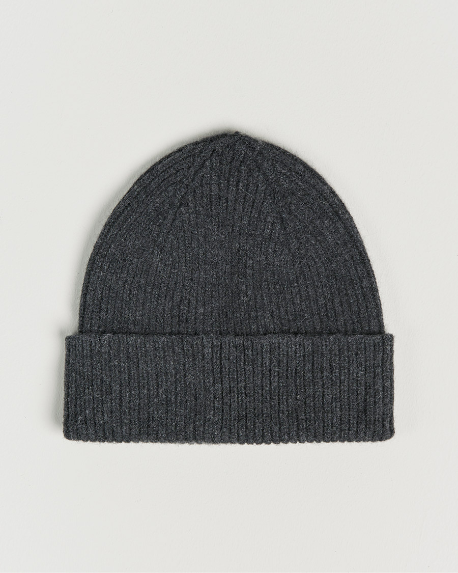 Heren | Mutsen | Le Bonnet | Lambswool/Caregora Beanie Graphite