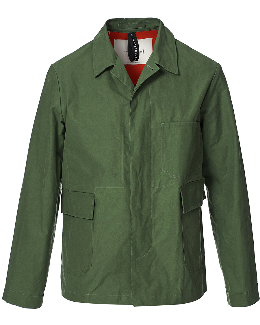 Homme | Manteaux Et Vestes | Mackintosh | Drizzle Chore Dry Wax Shirt Jacket Winter Moss