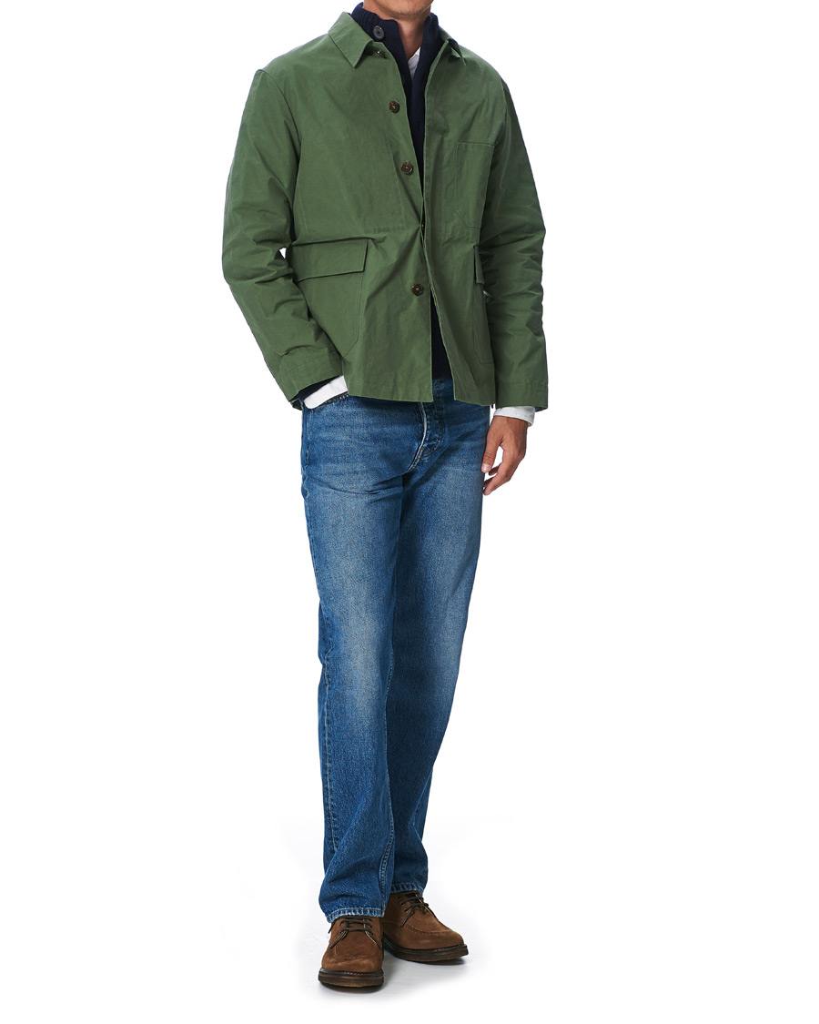 Homme | Manteaux Et Vestes | Mackintosh | Drizzle Chore Dry Wax Shirt Jacket Winter Moss