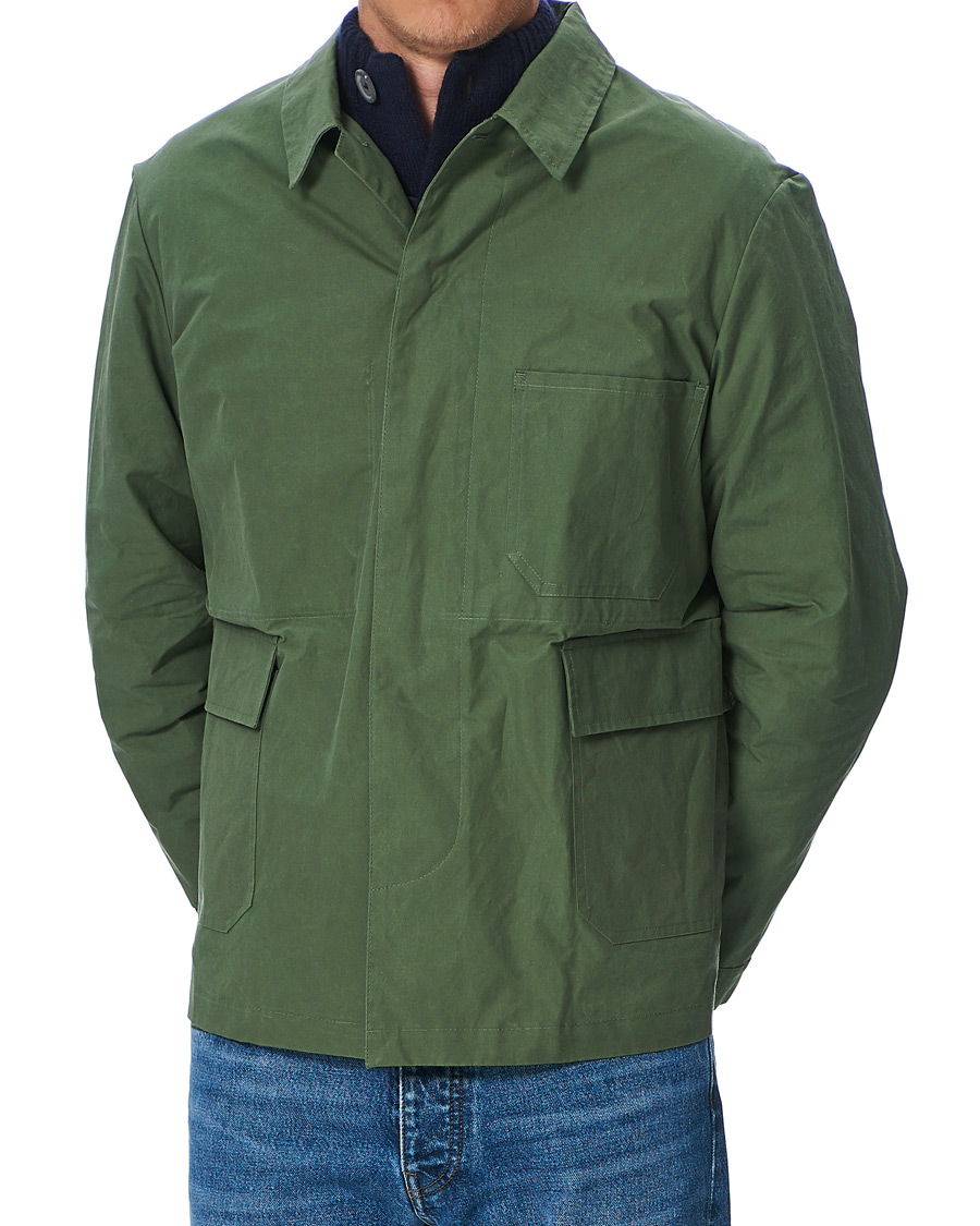 Homme | Manteaux Et Vestes | Mackintosh | Drizzle Chore Dry Wax Shirt Jacket Winter Moss