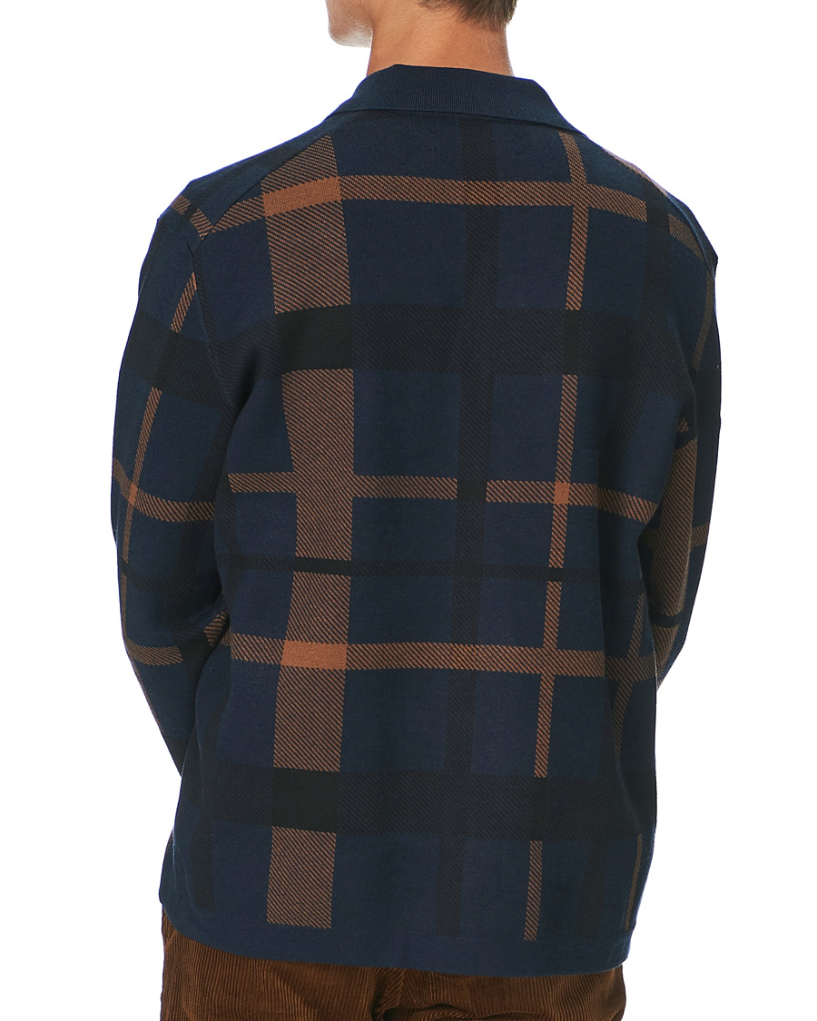 Homme | Pulls Et Tricots | Samsøe Samsøe | Samsøe & Samsøe Ryder Checked Cardigan Sky Captain