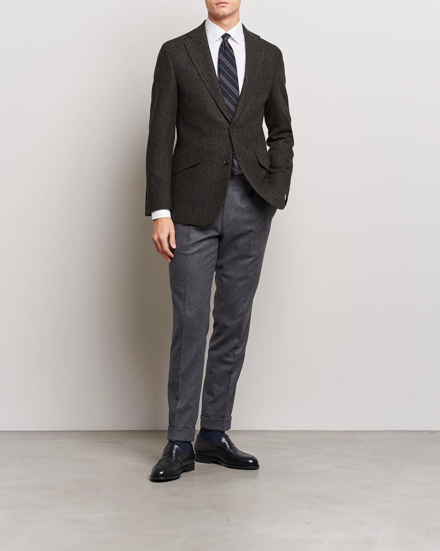 Heren | Blazers | Walker Slater | Edward Wool Donegal Blazer Dark Brown