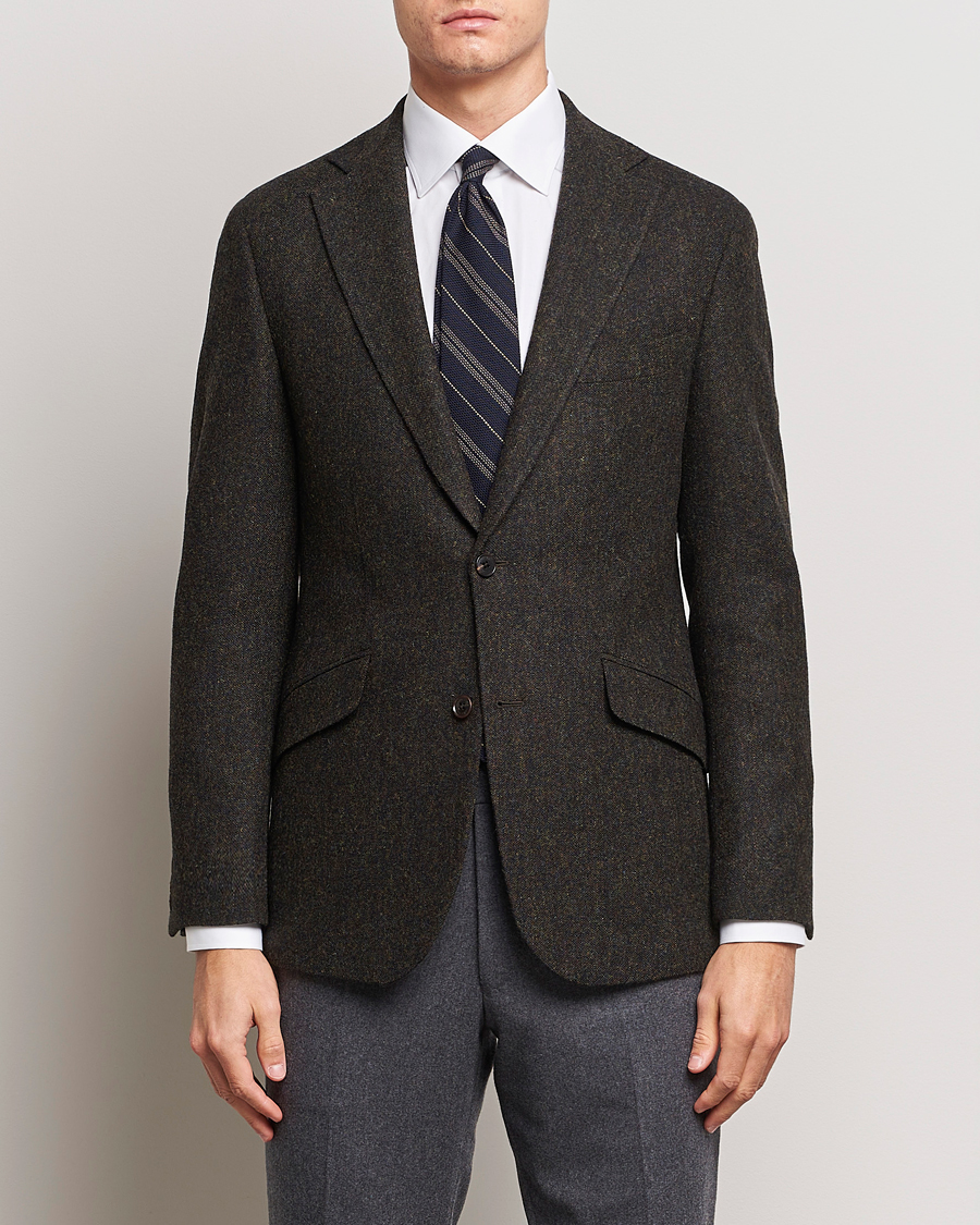 Heren | Blazers | Walker Slater | Edward Wool Donegal Blazer Dark Brown