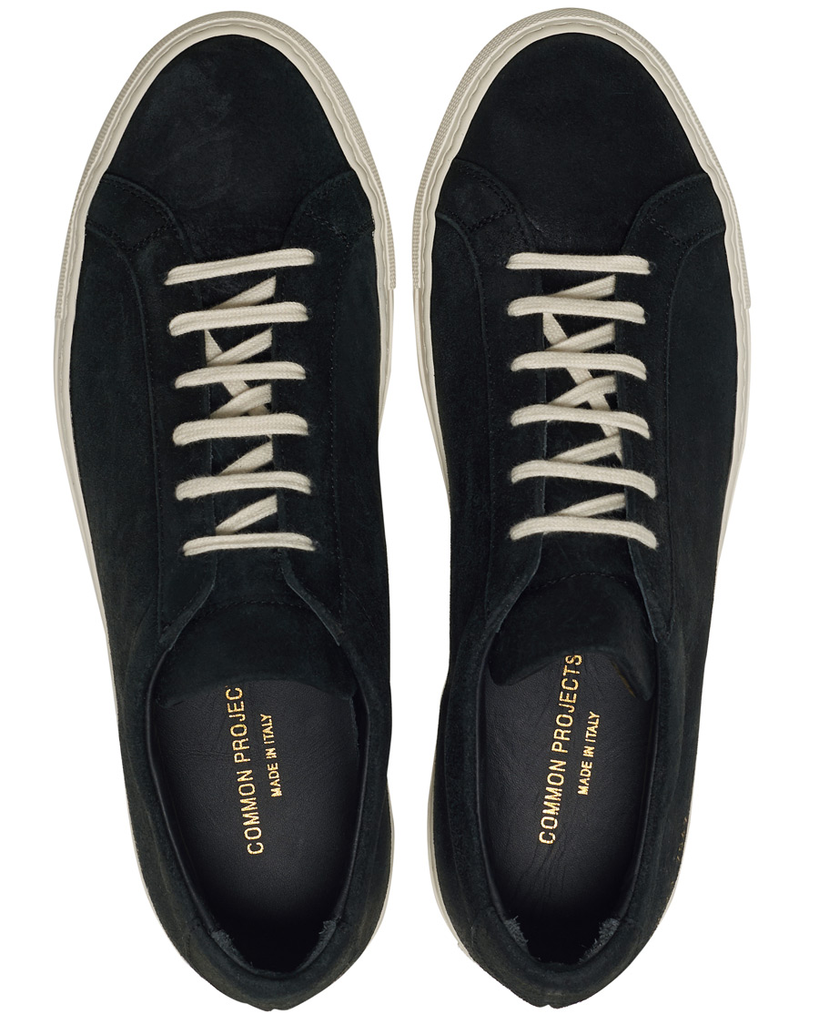 Homme | Common Projects Original Achilles Sneaker Black Waxed Suede | Common Projects | Original Achilles Sneaker Black Waxed Suede