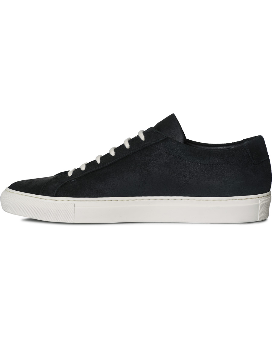 Homme | Common Projects Original Achilles Sneaker Black Waxed Suede | Common Projects | Original Achilles Sneaker Black Waxed Suede