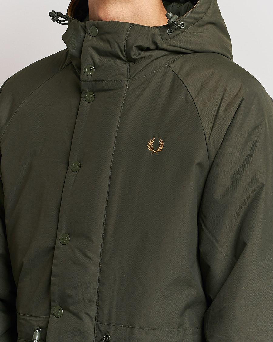 Heren | Jassen | Fred Perry | Padded Zip Through Parka Hunting Green