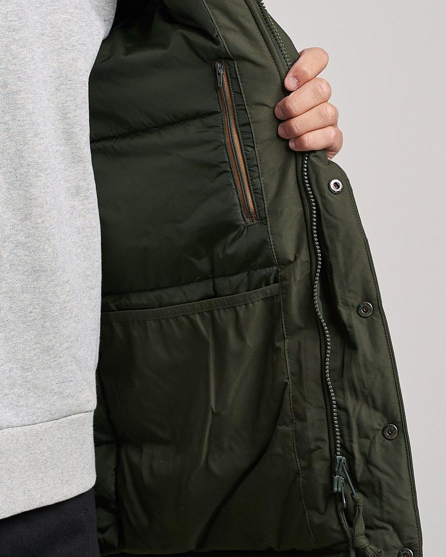 Heren | Jassen | Fred Perry | Padded Zip Through Parka Hunting Green