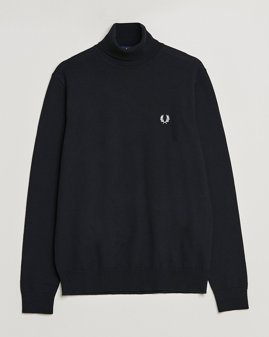 Homme | Pulls Et Tricots | Fred Perry | Roll Neck Jumper Black