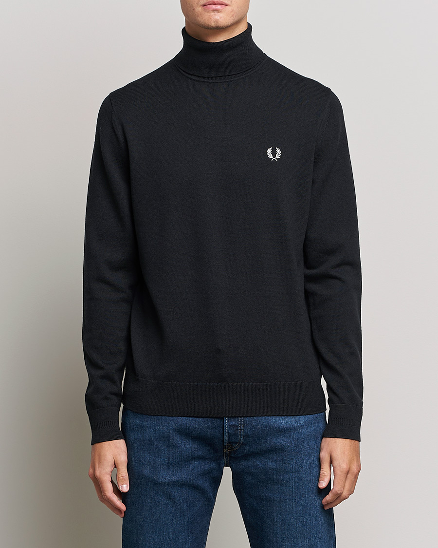 Homme | Pulls Et Tricots | Fred Perry | Roll Neck Jumper Black