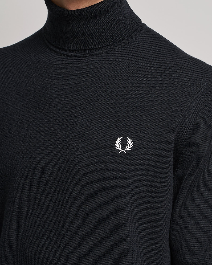Homme | Pulls Et Tricots | Fred Perry | Roll Neck Jumper Black