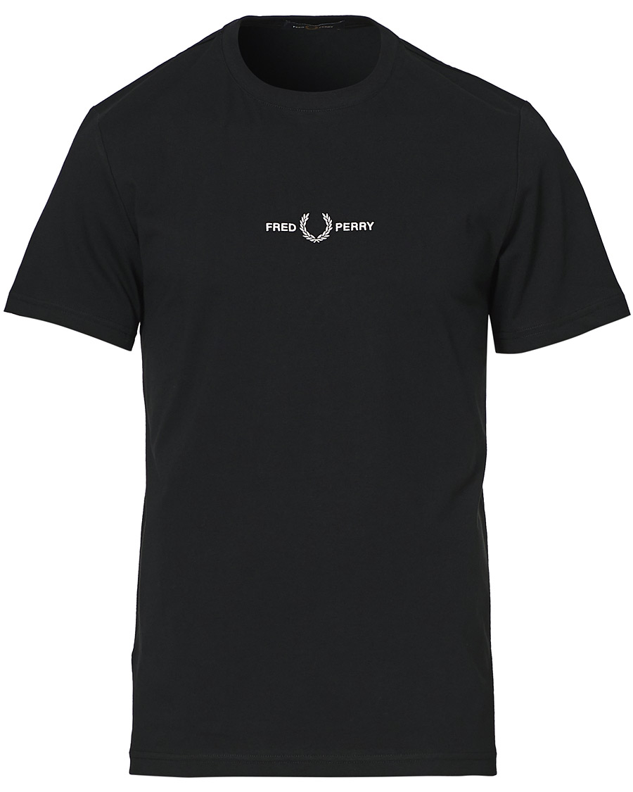 Homme | T-shirts | Fred Perry | Embroidered T-Shirt Black