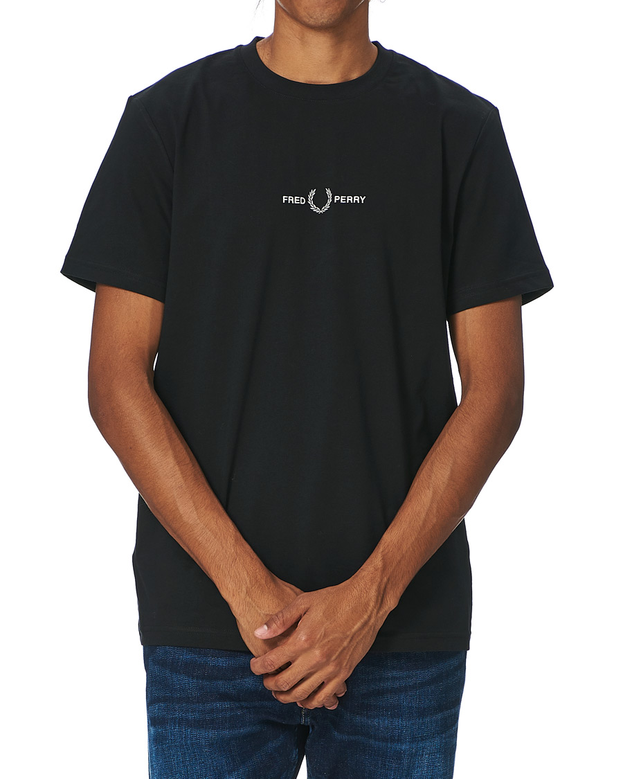 Homme | T-shirts | Fred Perry | Embroidered T-Shirt Black