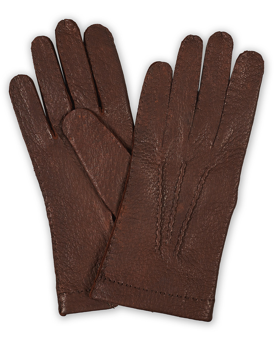 Homme | Hestra Peccary Handsewn Unlined Glove Sienna | Hestra | Peccary Handsewn Unlined Glove Sienna