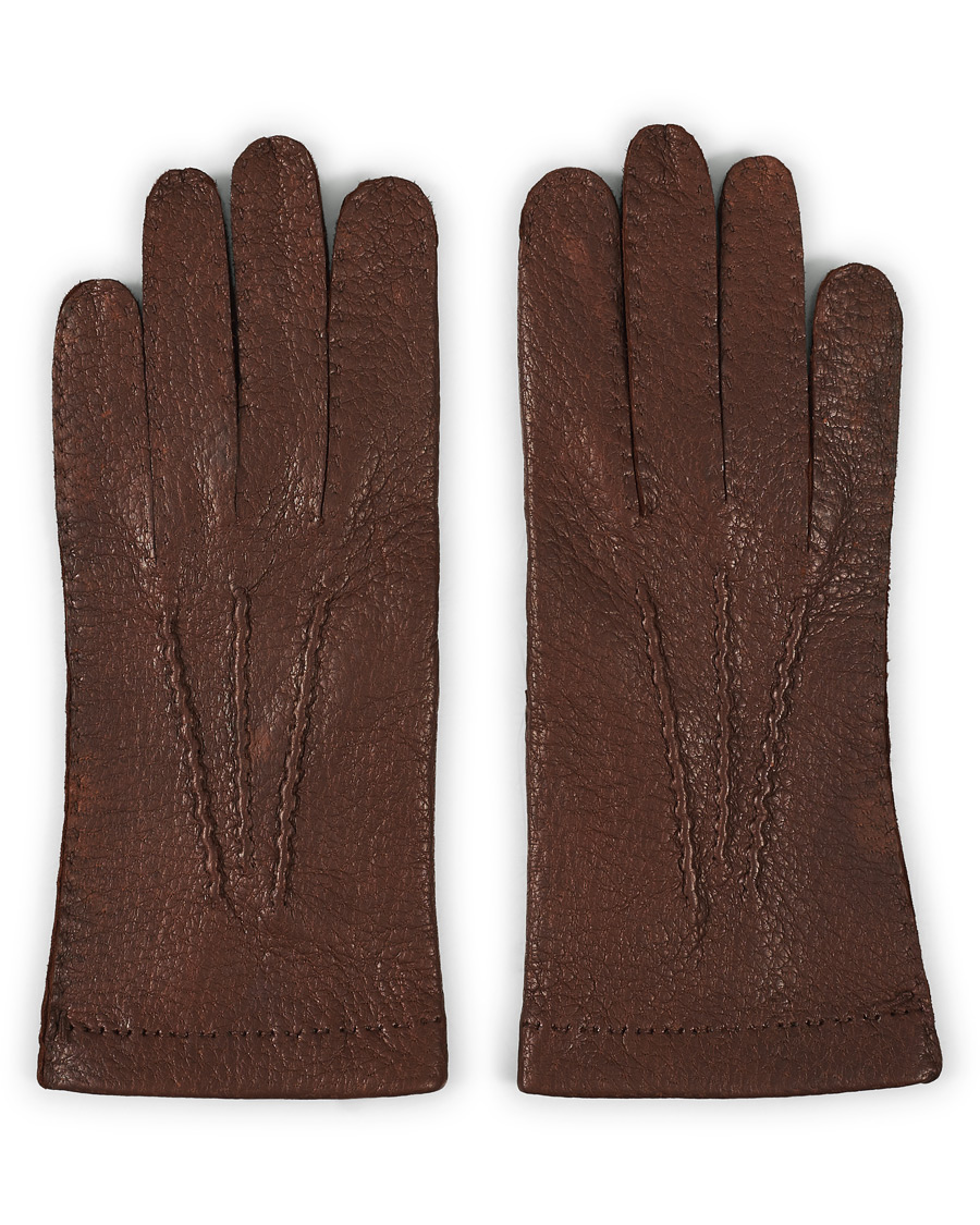 Homme | Hestra Peccary Handsewn Unlined Glove Sienna | Hestra | Peccary Handsewn Unlined Glove Sienna