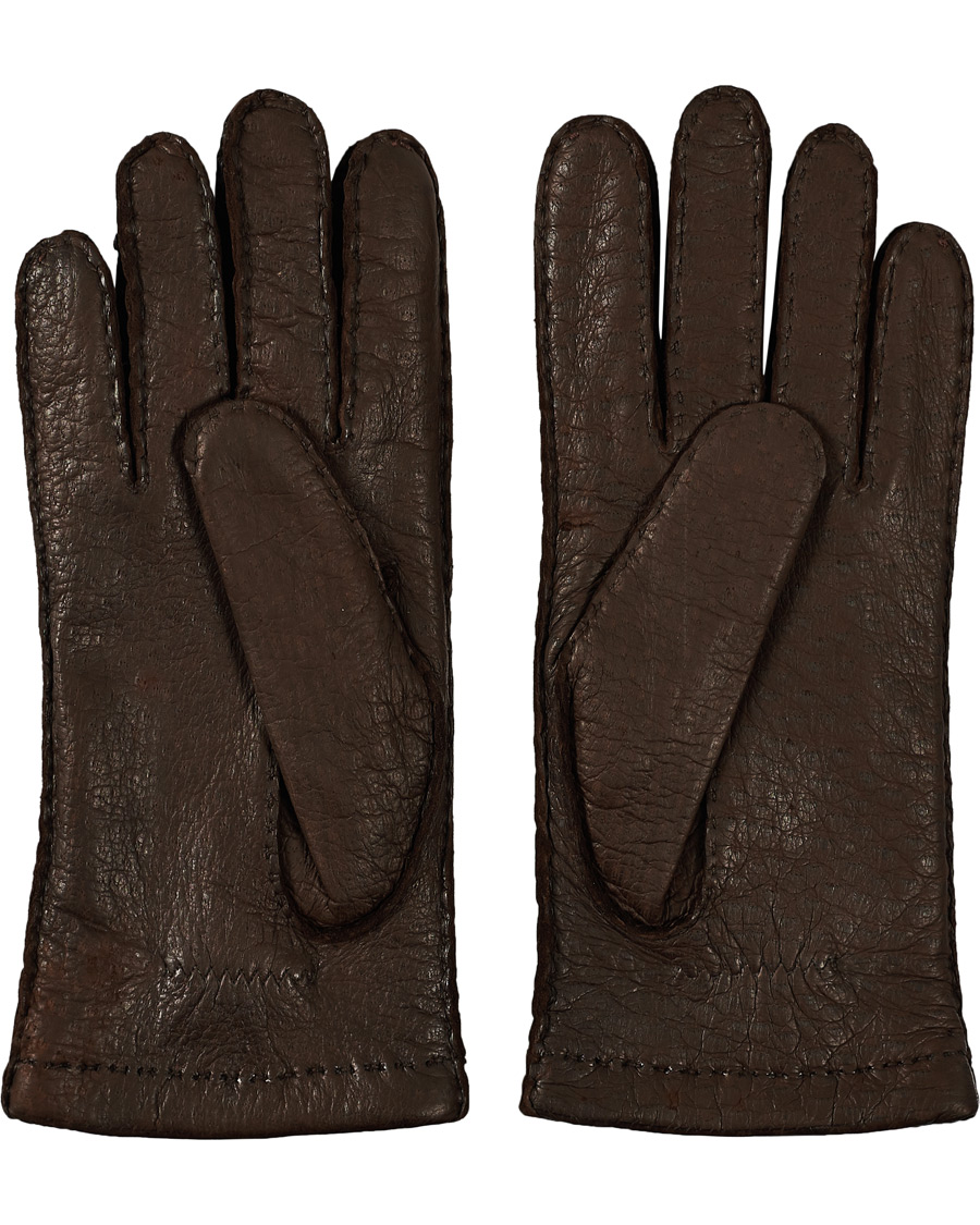 Homme | Hestra Peccary Handsewn Cashmere Glove Espresso | Hestra | Peccary Handsewn Cashmere Glove Espresso