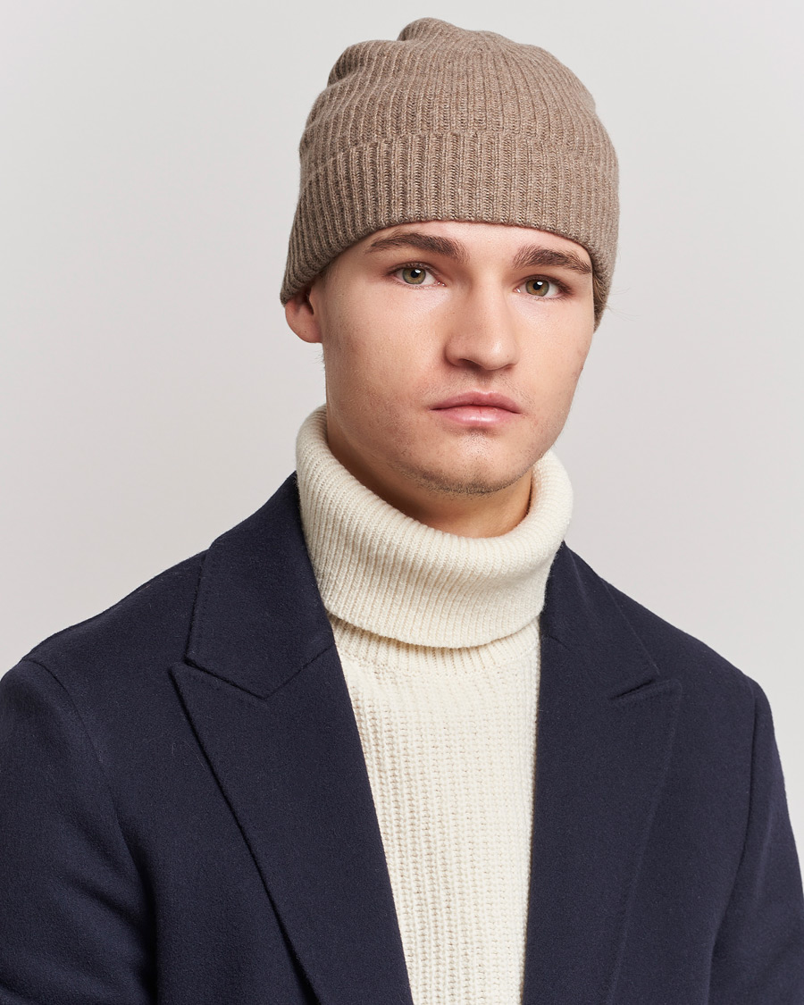 Heren | Mutsen | Johnstons of Elgin | Cashmere Ribbed Hat Otter