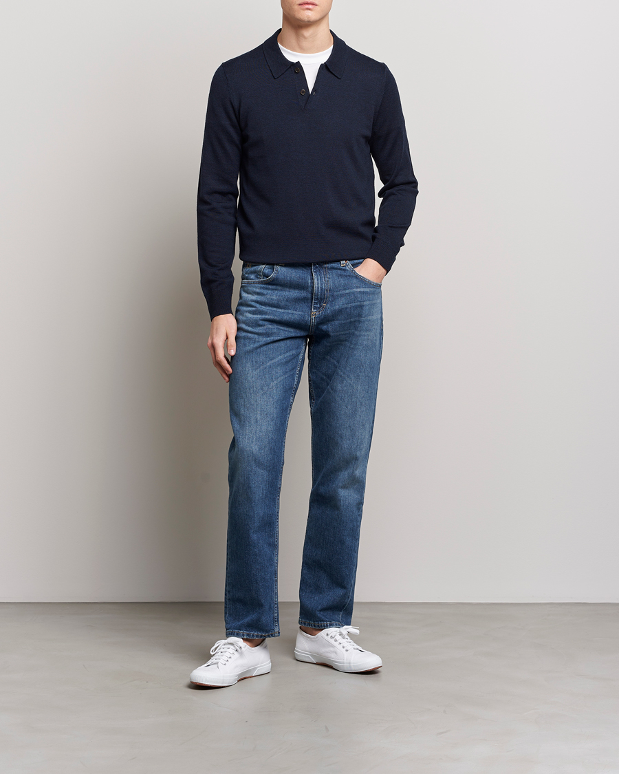 Homme | Pulls Et Tricots | Morris | Merino Polo Knit Navy