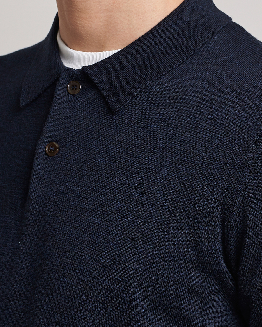 Homme | Pulls Et Tricots | Morris | Merino Polo Knit Navy