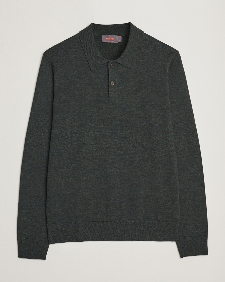 Homme | Pulls Et Tricots | Morris | Merino Polo Knit Dark Green