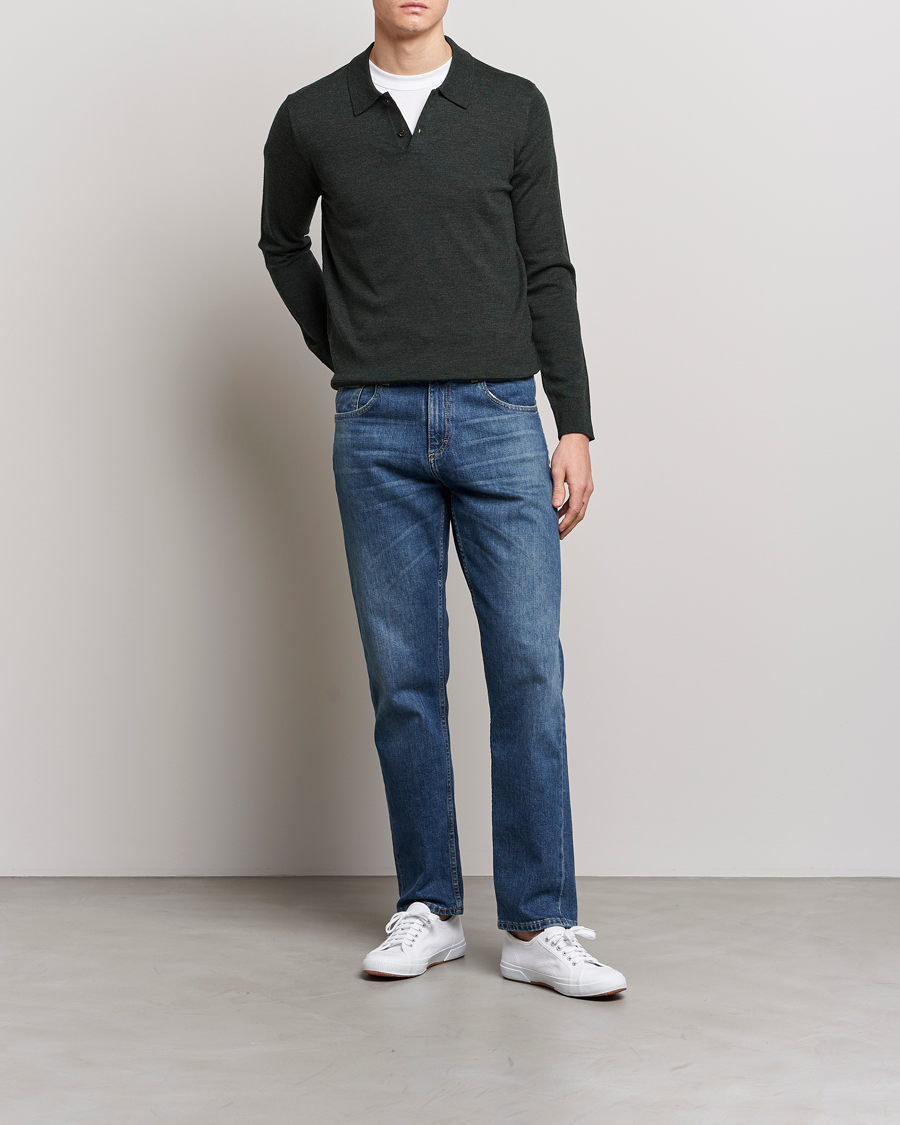 Homme | Pulls Et Tricots | Morris | Merino Polo Knit Dark Green