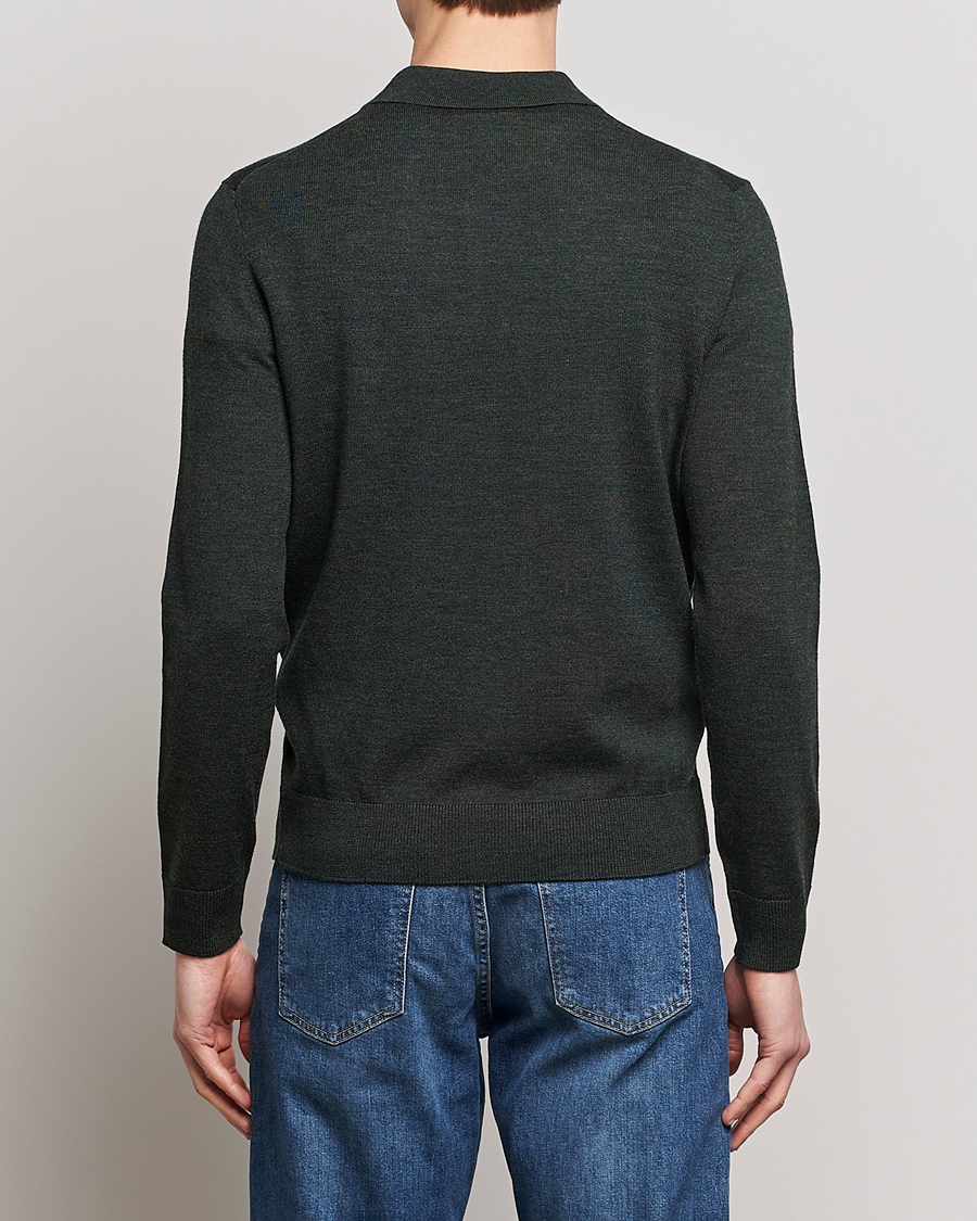 Homme | Pulls Et Tricots | Morris | Merino Polo Knit Dark Green