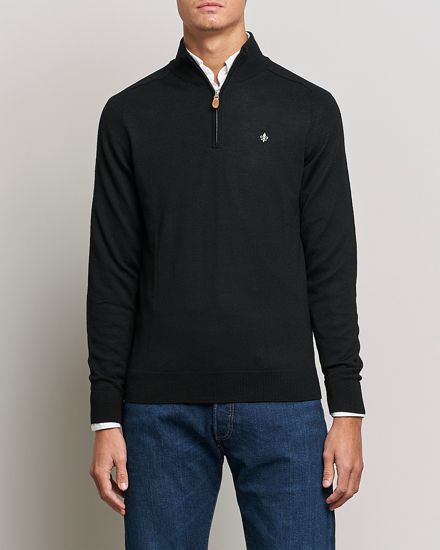 Homme | Pulls Et Tricots | Morris | John Merino Half Zip Black