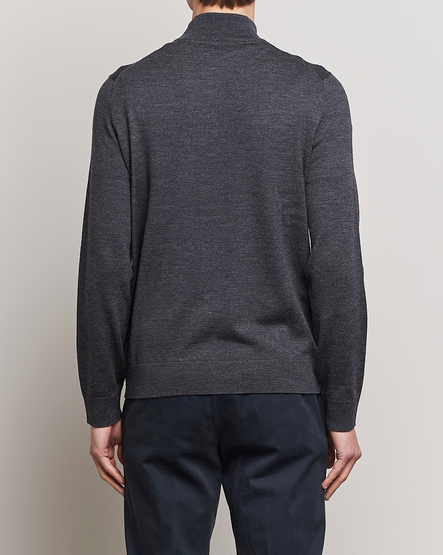 Homme | Pulls Et Tricots | Morris | Merino Full Zip Cardigan Dark Grey
