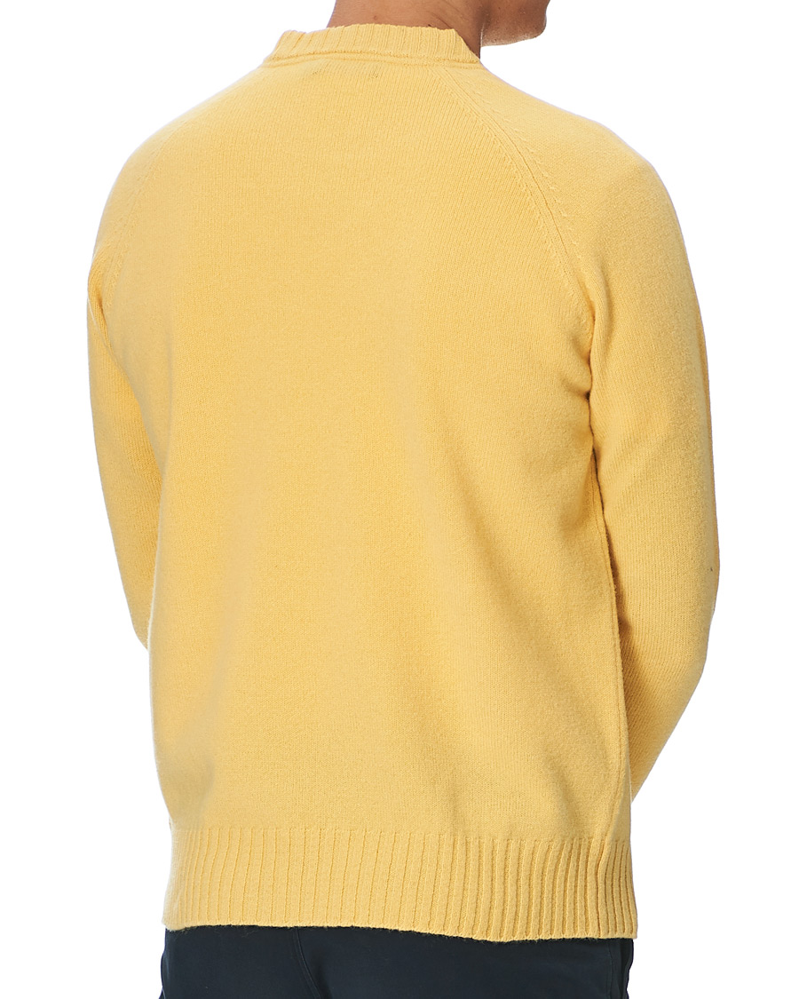 Heren | Truien | Morris | Lambswool Knitted Crew Neck Yellow