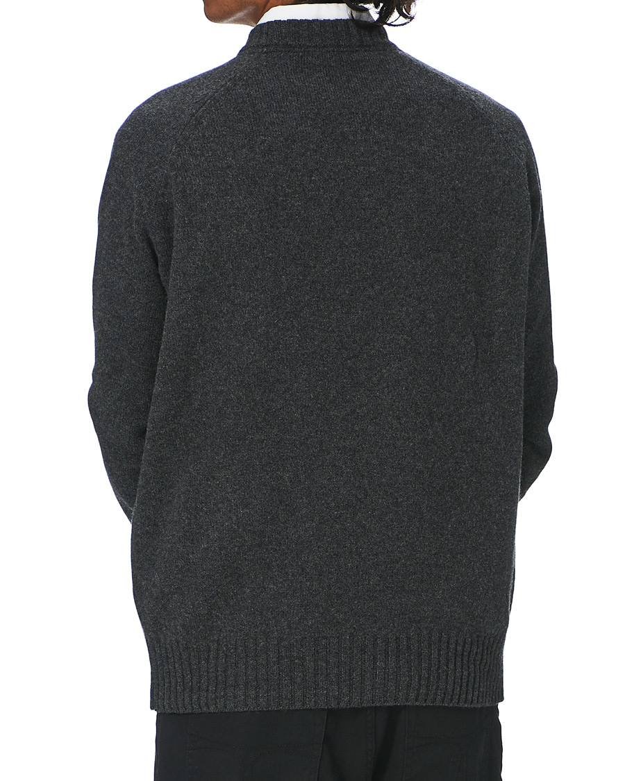 Homme | Pulls Et Tricots | Morris | Lambswool Knitted Crew Neck Dark Grey