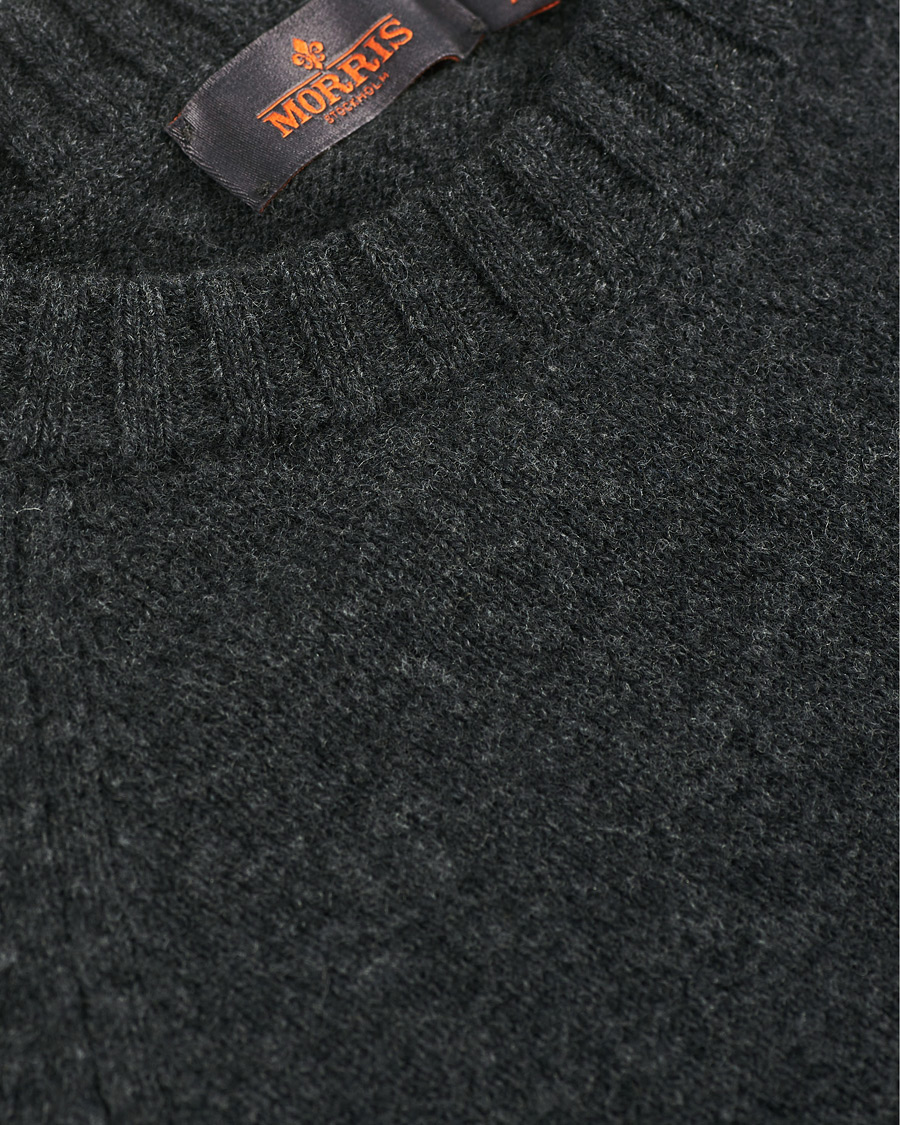 Homme | Pulls Et Tricots | Morris | Lambswool Knitted Crew Neck Dark Grey
