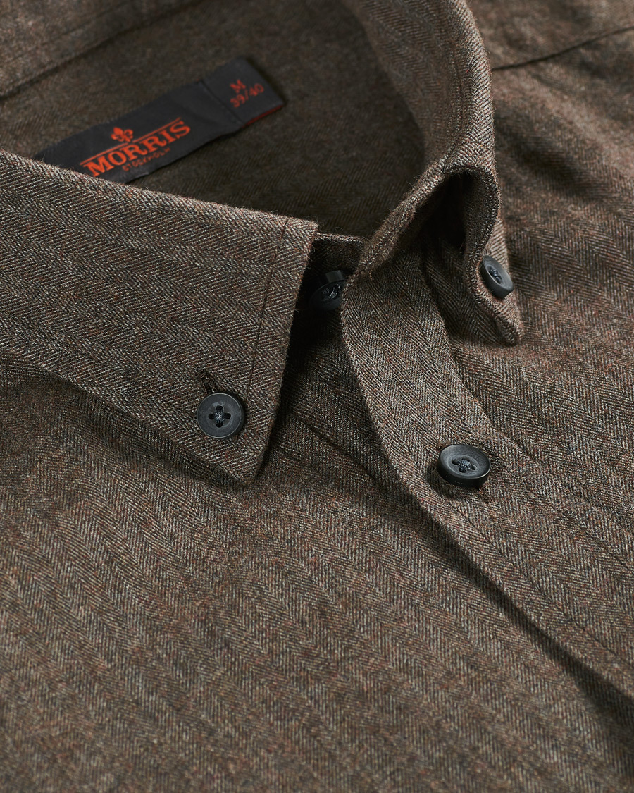 Homme | Chemises | Morris | Watts Flannel Button Down Shirt Brown