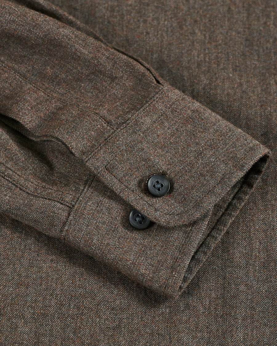 Homme | Chemises | Morris | Watts Flannel Button Down Shirt Brown
