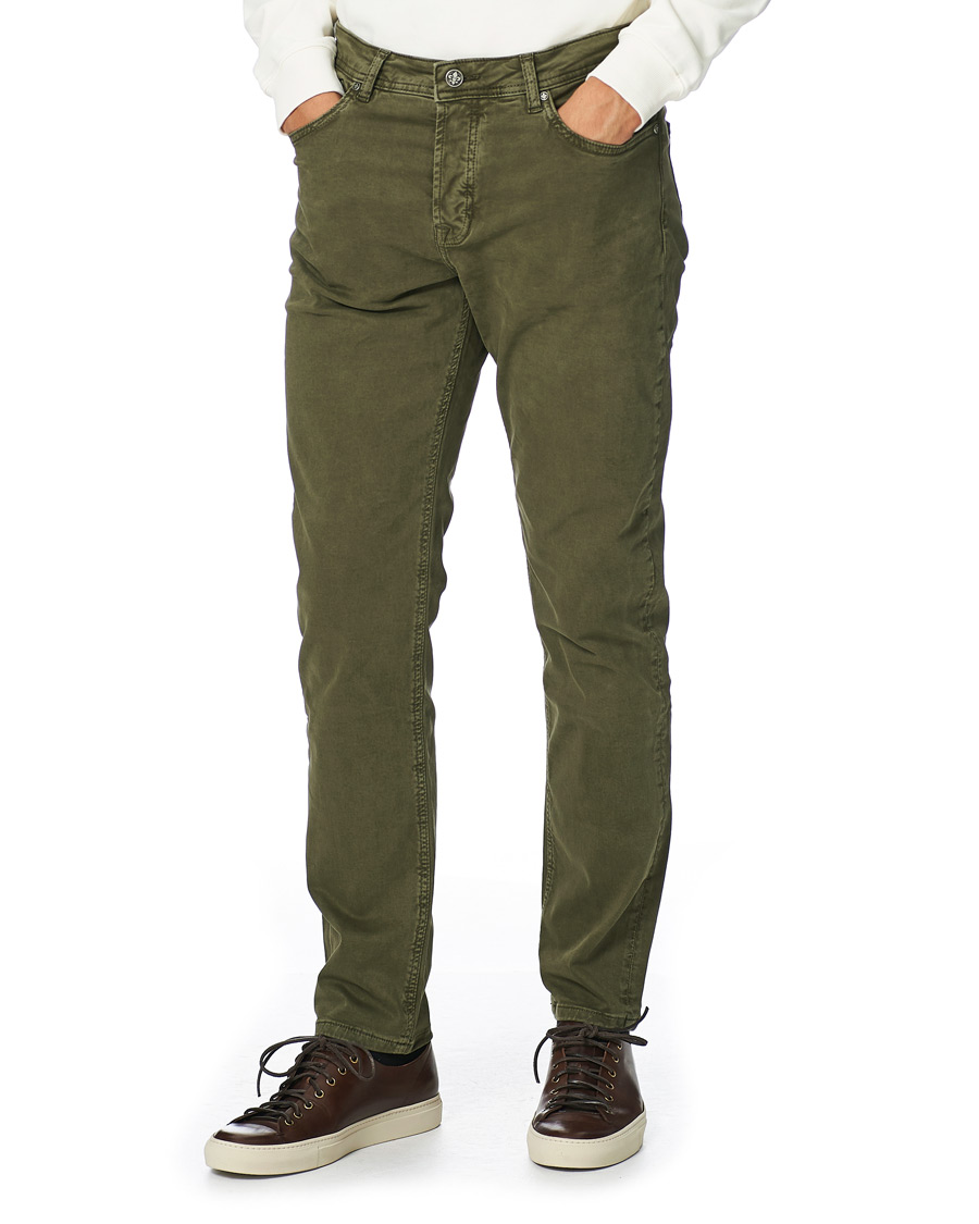 Homme | Pantalons | Morris | James Brushed Chinos Olive