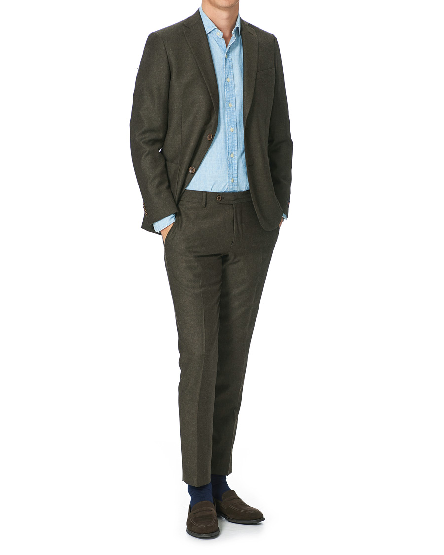 Homme | Pantalons | Morris | Rodney Flannel Trousers Brown