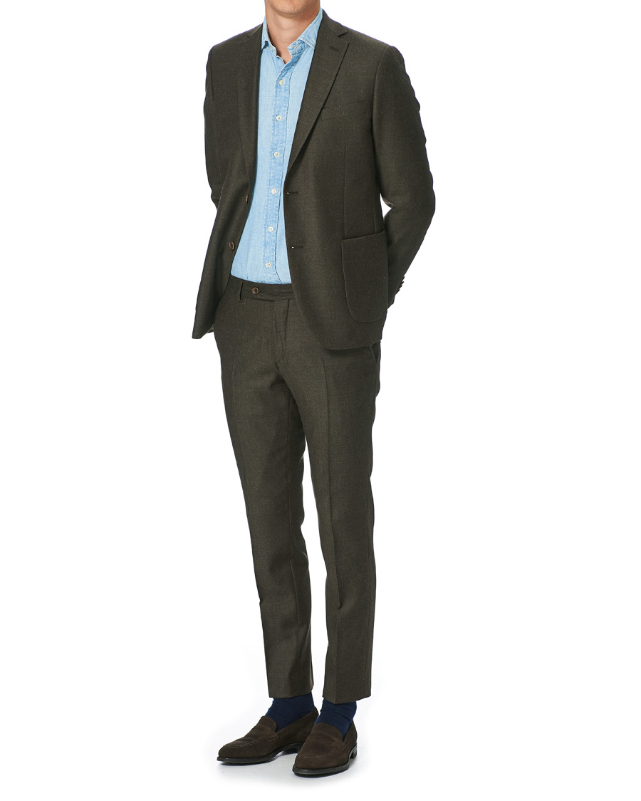 Homme | Blazers | Morris | Archie Flannel Suit Blazer Brown