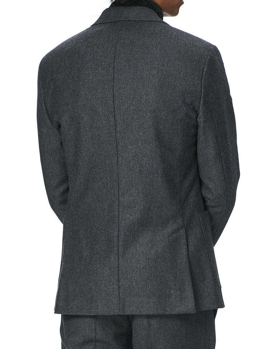 Homme | Blazers | Morris | Roger Double Breasted Flannel Blazer Dark Grey