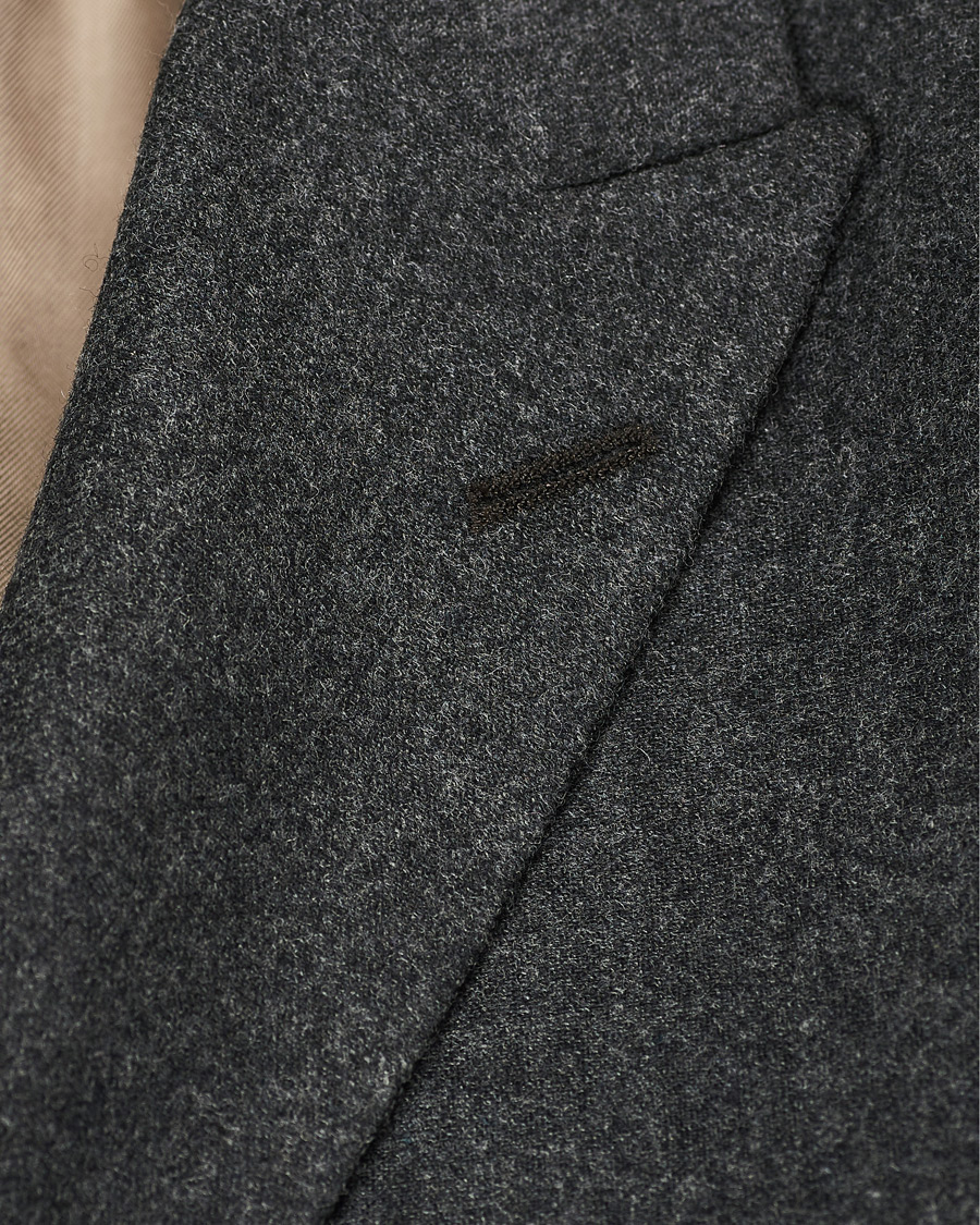 Homme | Blazers | Morris | Roger Double Breasted Flannel Blazer Dark Grey