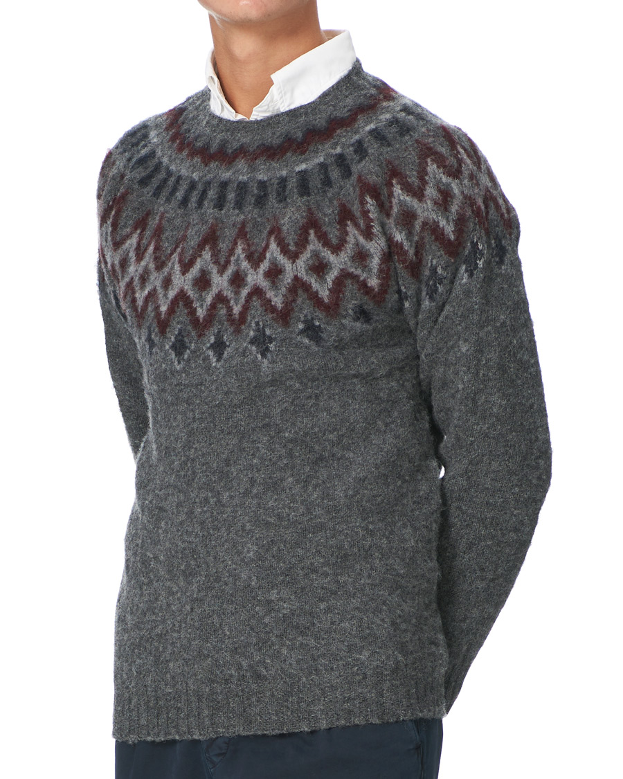 Homme | Pulls Et Tricots | Howlin' | Brushed Wool Fair Isle Crew Sweater Oxford