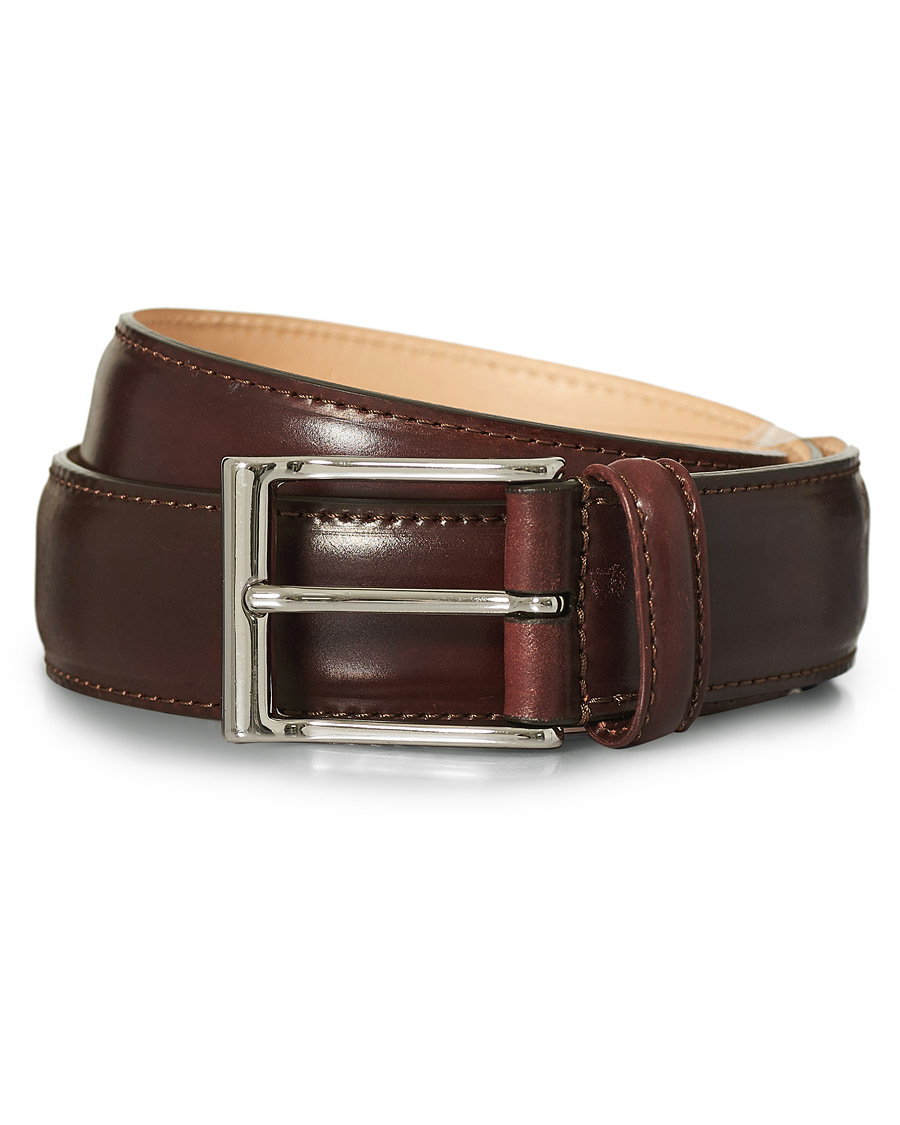 Homme | Crockett & Jones Belt 3.2 cm Burgundy Cordovan | Crockett & Jones | Belt 3.2 cm Burgundy Cordovan