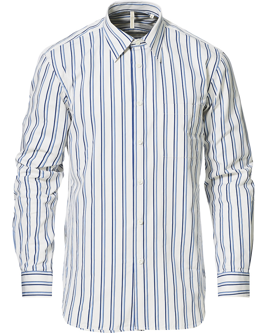 Homme | Chemises | Sunflower | Adrian Striped Shirt White/Blue