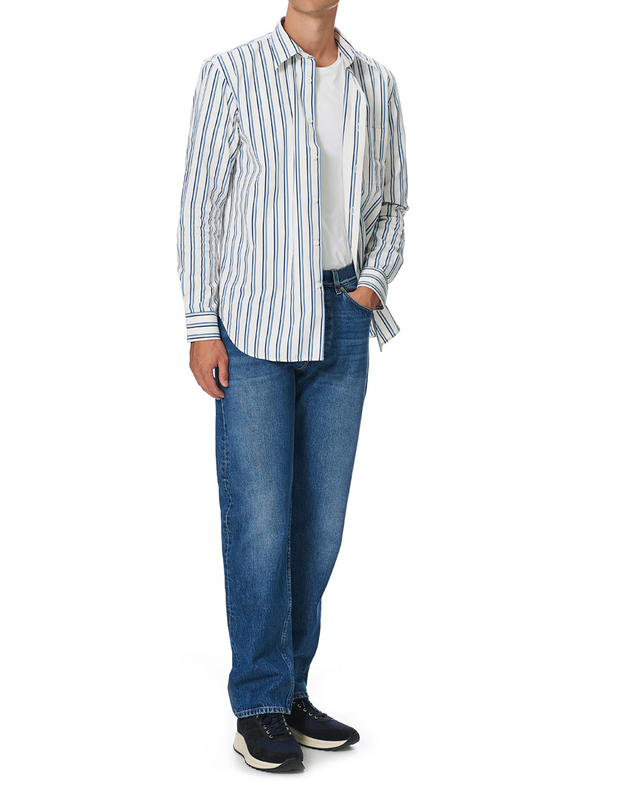 Homme | Chemises | Sunflower | Adrian Striped Shirt White/Blue