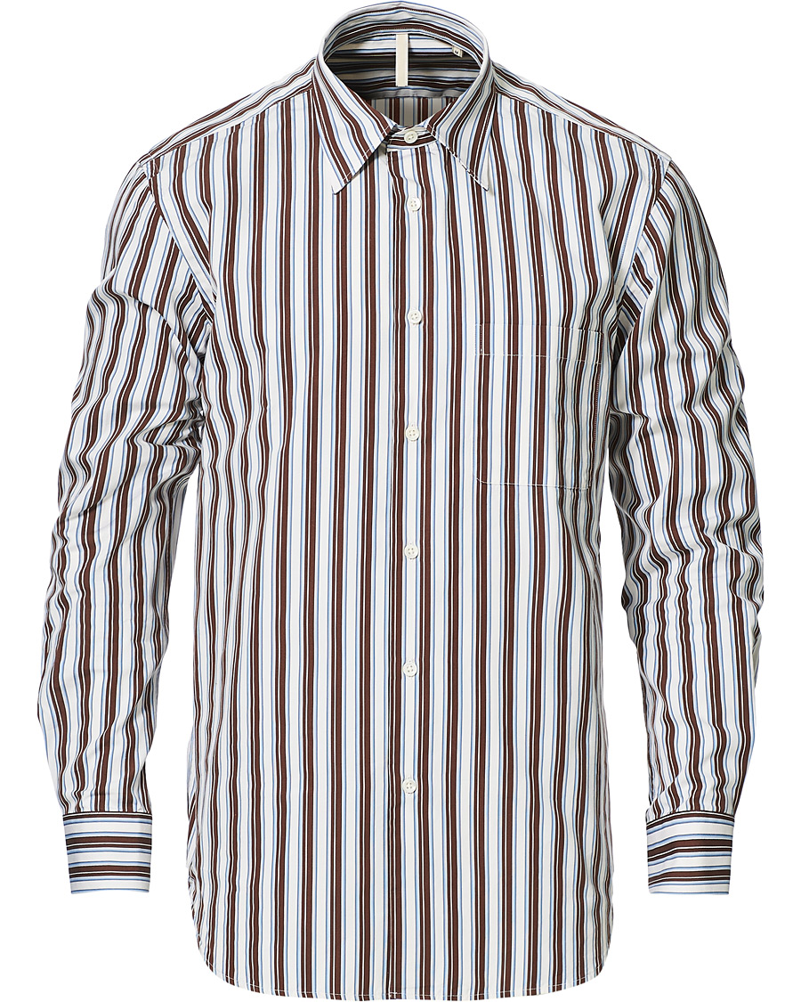 Homme | Chemises | Sunflower | Adrian Striped Shirt Brown/Cream
