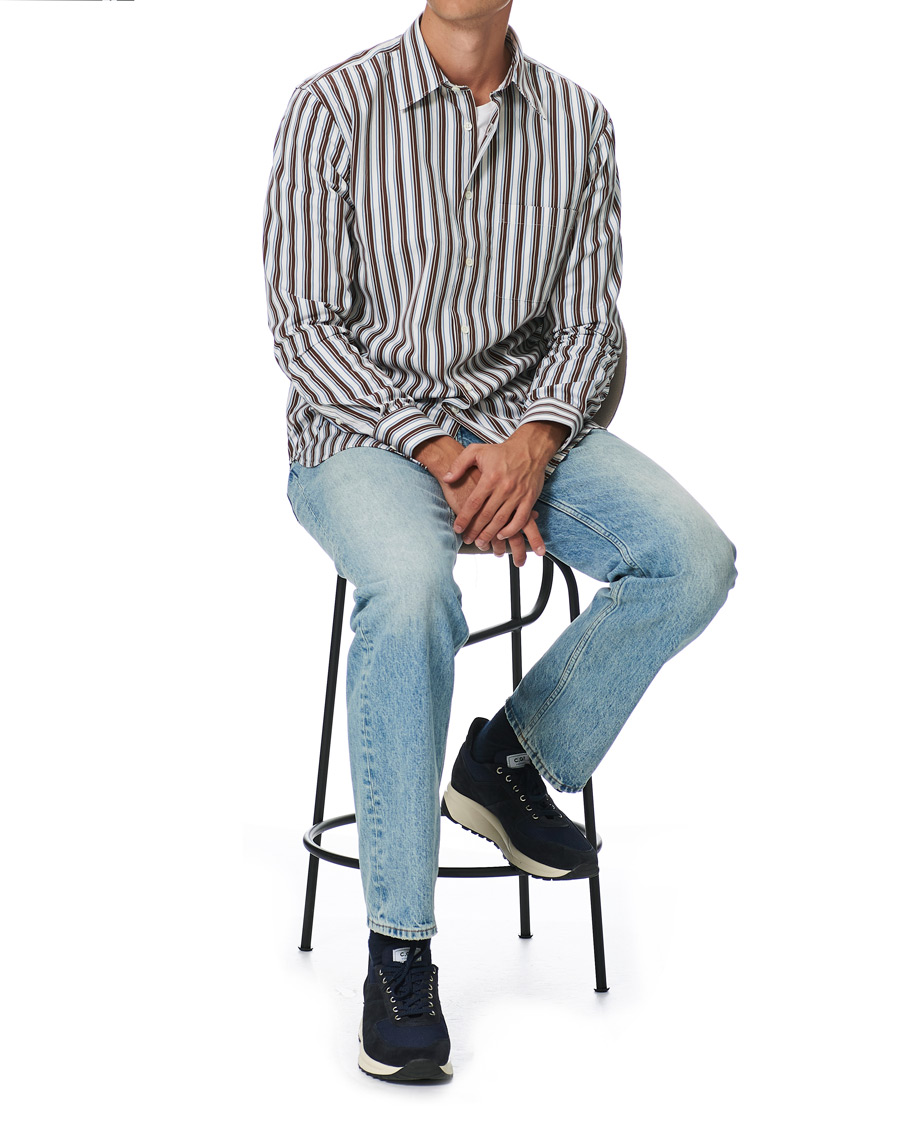 Homme | Chemises | Sunflower | Adrian Striped Shirt Brown/Cream
