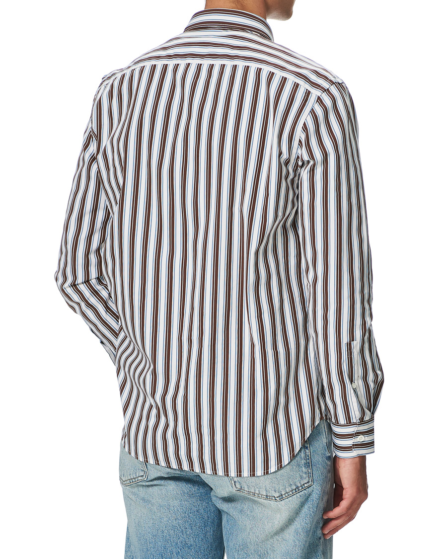 Homme | Chemises | Sunflower | Adrian Striped Shirt Brown/Cream